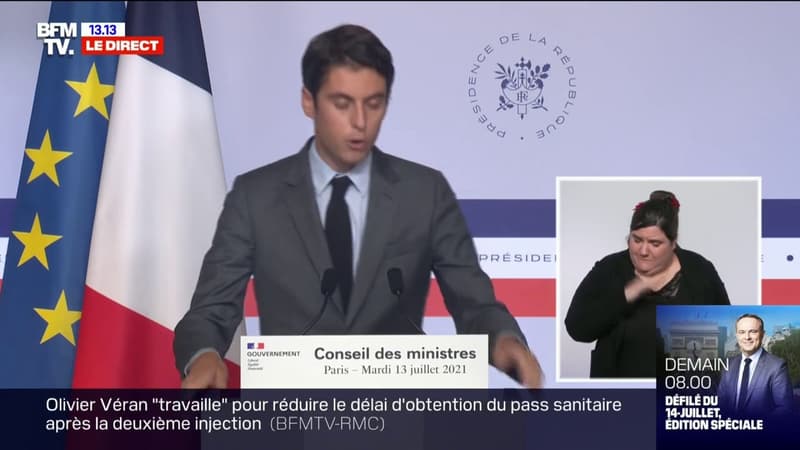 Gabriel Attal sur la quatrième vague: "Ce n'est plus un risque, c'est une réalité"