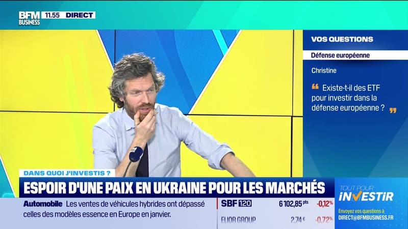 Dans quoi j'investis ? : Espoir d'une paix en Ukraine pour les marchés - 25/02