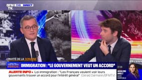 Décalage du versement des prestations sociales aux étrangers: "Il faut distinguer ceux qui travaillent de ceux qui ne travaillent pas", affirme Gérald Darmanin