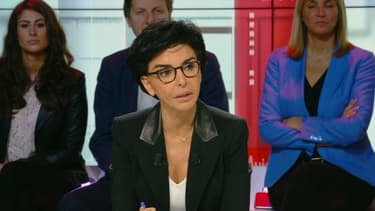 Rachida Dati sur le plateau de BFM Politique.