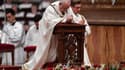 Le Pape lors de l'homélie de Noël