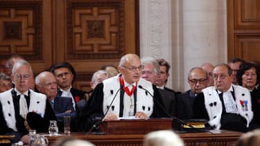 Didier Migaud, le Premier président de la Cour, lors de l'audience solennelle de rentrée