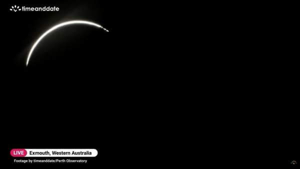 Solar eclipse over Australia on April 20, 2023