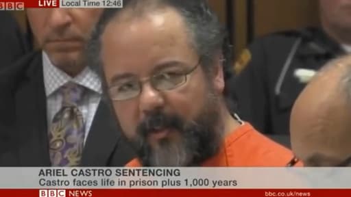 Ariel Castro, durant l'annonce de son verdict, jeudi.