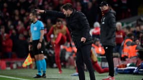 Diego Simeone et Jürgen Klopp, à Liverpool le 11 mars 2020