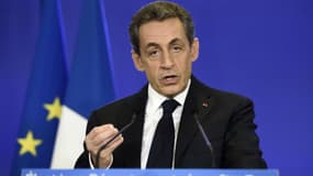 Nicolas Sarkozy lors des élections départementales du 29 mai 2015