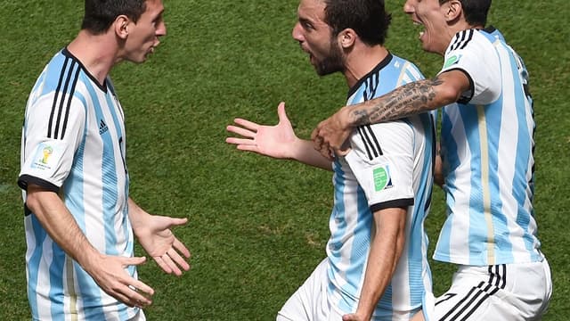 La joie de Messi, Higuain et Di Maria