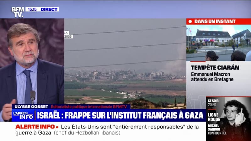 Gaza: l'Institut français visé par une frappe israélienne, le Quai d'Orsay demande des explications