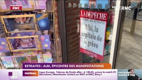 Retraites: Albi, épicentre des manifestations 