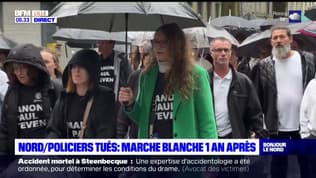 Policiers tués à Villeneuve d'Ascq: un an plus tard, 300 personnes ont marché pour leur rendre hommage