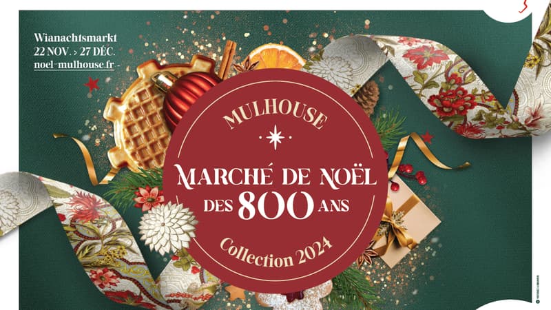 Le marché de Noël de Mulhouse fête ses 800 ans du 22 novembre au 27 décembre 2024.