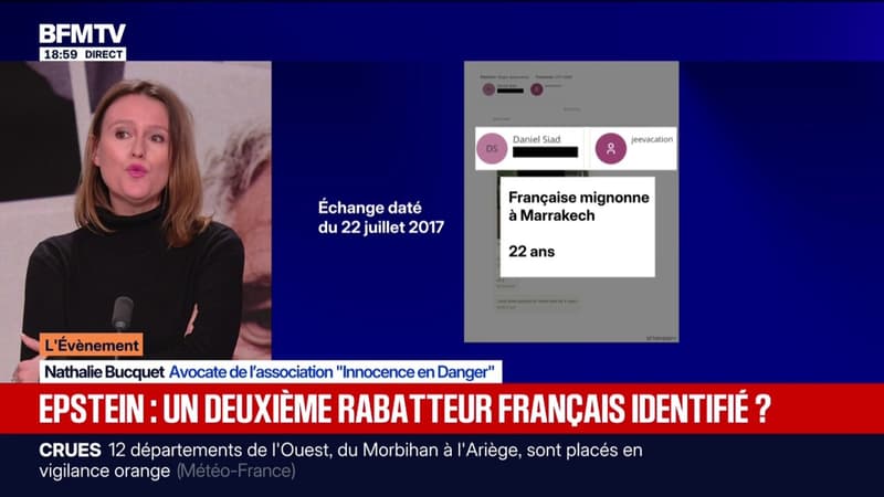 Affaire Epstein: "Je trouve dangereux qu'on jette en pâture des noms", alerte Nathalie Bucquet, avocate de "Innocence en Danger"