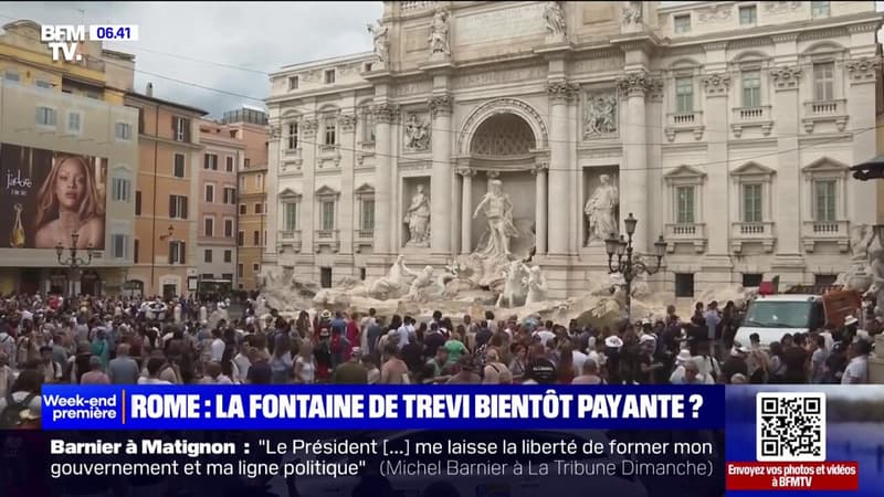 Surtourisme: la fontaine de Trevi à Rome bientôt payante?