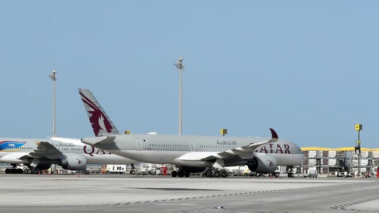 Des avions sur le tarmac de l'aéroport de Doha, au Qatar, le 1er avril 2020 (Photo d'illustration)