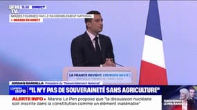 "Il n'y a pas de souveraineté sans agriculture" estime Jordan Bardella