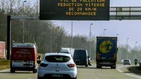Réduction de la vitesse en raison d'un nouveau pic de pollution, le 9 avril 2015