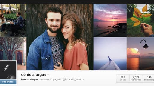 Sur leurs comptes Instagram, Elisabeth Wisdom et Denis Lafargue prenent en photo des paysages, leurs amis et leurs vacances mais aussi beaucoup leur amoureux.