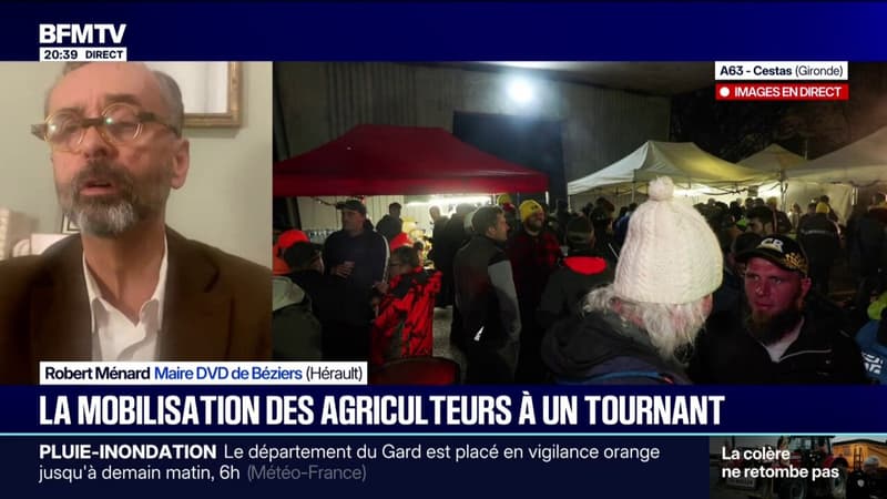 Crise agricole: "Il y a un sentiment de désespoir, d'abandon", observe Robert Ménard, maire (DVD) de Béziers