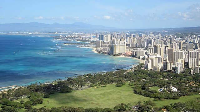 Plage d'Honolulu (image illustration)
