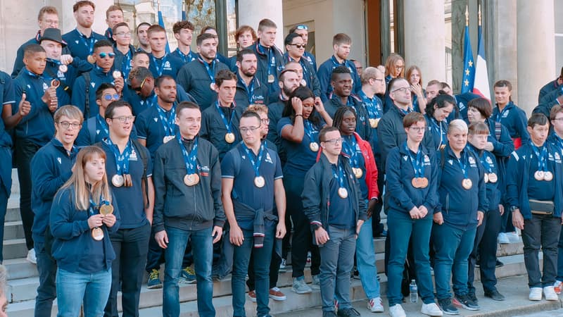 Les para athlètes médaillés aux Virtus Global Games reçus à l'Élysée