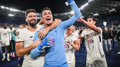 Berke Ozer après le match de Ligue Europa entre l'AS Rome et Lille - le 02/10/2025