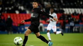 Kylian Mbappé lors de son dernier match avec Paris au Parc des Princes, le 23 janvier 2022 