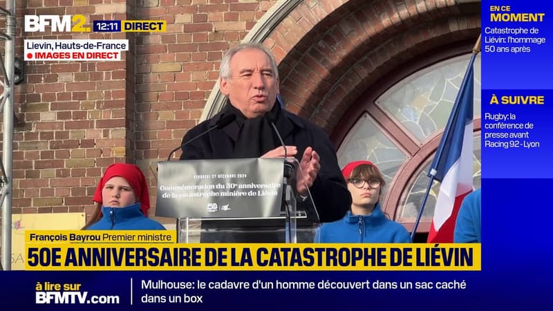 50 ans de la catastrophe de Liévin: l'hommage de François Bayrou