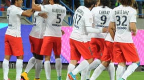 La joie des Parisiens après le deuxième but, inscrit par Marquinhos