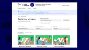 Capture d'écran de la plateforme "Mon Master" - 25 février 2025.