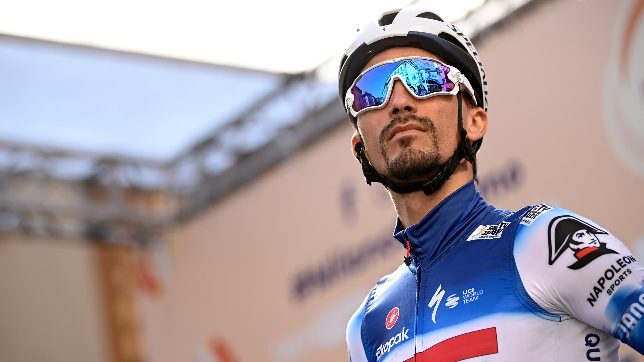 Le cycliste Julian Alaphilippe sur Milan San Remo, 29 mars 2024 Le cycliste Julian Alaphilippe sur Milan San Remo, 29 mars 2024