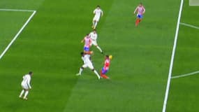 La faute de Tchouaméni lors du derby Real-Atlético, le 8 février 2025.