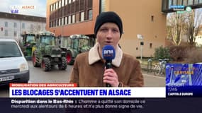 Les blocages menés par les agriculteurs s'accentuent en Alsace