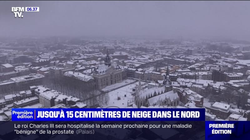 Neige: les images de Lille sous un épais manteau blanc