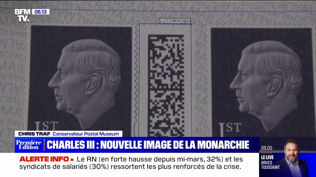 Timbre Royal Timbres, mobilier urbain, mugs... Charles III s'impose petit à petit ...