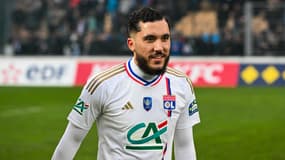 Rayan Cherki avec l'OL en Coupe de France, janvier 2024