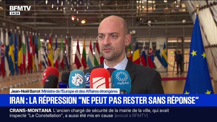 "Nous prendrons des sanctions européennes à l'encontre des responsables": Jean-Noël Barrot affirme que la répression en Iran "ne peut rester sans réponse"