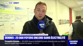 20.000 foyers sont toujours privés d'électricité en France après le passage de la tempête Dennis