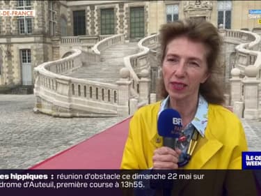 Seine-et-Marne: l'escalier en fer à cheval du château de Fontainebleau restauré