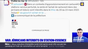 Var: la préfecture interdit la vente et l'achat de carburant dans des jerricans