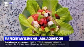 Ma recette avec un chef: la salade grecque avec Adeline François 