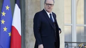 Le président de l'Assemblée nationale Richard Ferrand sort d'une réunion à l'Elysée, Paris, le 8 mars 2022