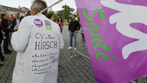 Manifestation contre la réforme des 35 heures à l'AP-HP, le 30 mai 2015 à Paris