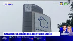 Lille: mobilisation des agents des lycées devant le siège du conseil régional