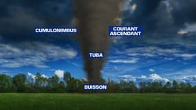 Le schéma de formation d'une tornade 