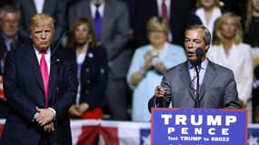 Donald Trump et Nigel Farage en août 2016 lors de la campagne présidentielle américaine dans le Mississipi. (Photo d'illustration)