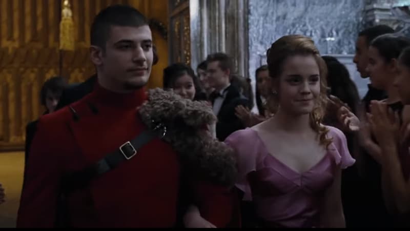 Stanislas Ianveski, avec Emma Watson dans Harry Potter et la Coupe de Feu.