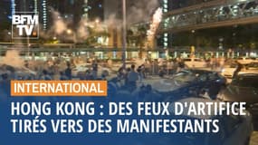  Hong Kong: des feux d'artifice ont été tirés vers des manifestants