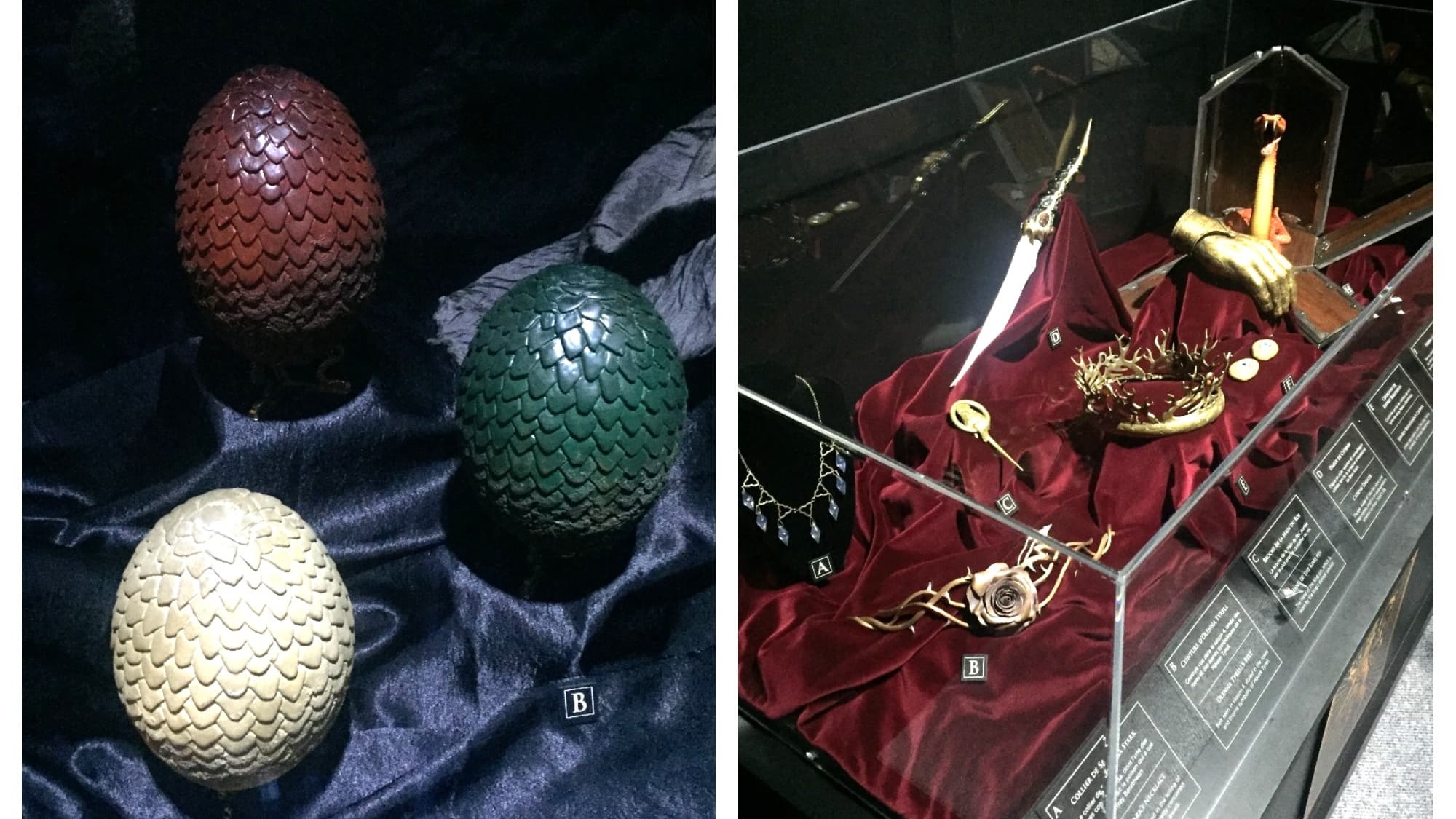 Des objets et accessoires de la série Game Of Thrones