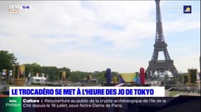 JO de Tokyo: une fan zone s'installe au Trocadéro