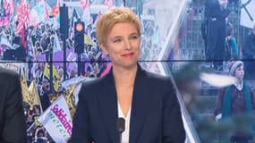 Clémentine Autain, le 19 janvier 2023, sur BFMTV